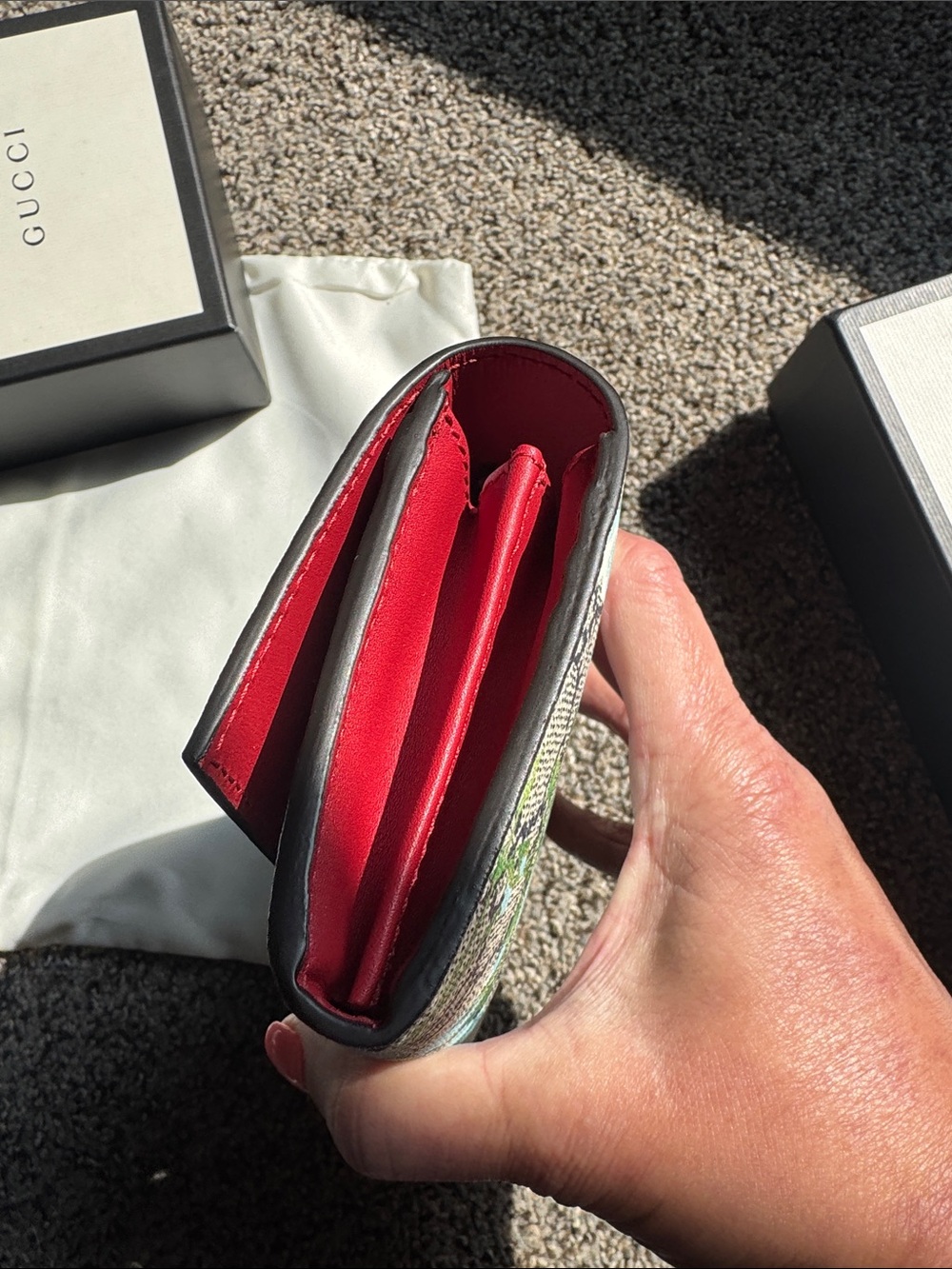 Gucci GG Bloom Continental Wallet in Blue and Green - Picture 3 of 5